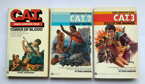 Set of 3 C.A.T. Crime and Action US pulp fiction books 1982-83